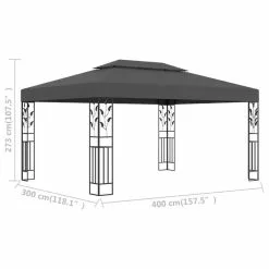 Vida XL International B.V. VidaXL Gazebo With Double Roof 9.8'x13.1' Anthracite Garden Outdoor Sunshade 11 Vida XL International B.V. VidaXL Gazebo With Double Roof 9.8'x13.1' Anthracite Garden Outdoor Sunshade -Ceiling Lighting Shop 0001659601c34892 2953 w800 h800 b1 p0