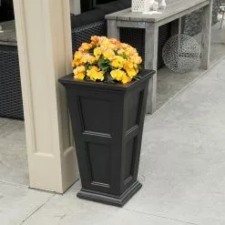 Mayne - Outdoor Products Of Distinction 16"W X 16"D X 28"H Tall Fairfield Planter With 16 Gallon Soil Capacity, Black -Ceiling Lighting Shop 0101be6608b9b527 0542 w800 h800 b0 p0