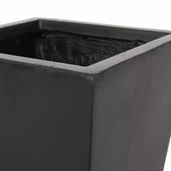 GDFStudio Ephraim Outdoor Medium And Small Cast Stone Planter Set, Matte Black -Ceiling Lighting Shop 013182680f905e1e 3778 w800 h800 b0 p0