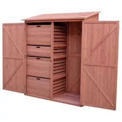 Leisure Season Ltd. Storage Shed With Pull Out Crates