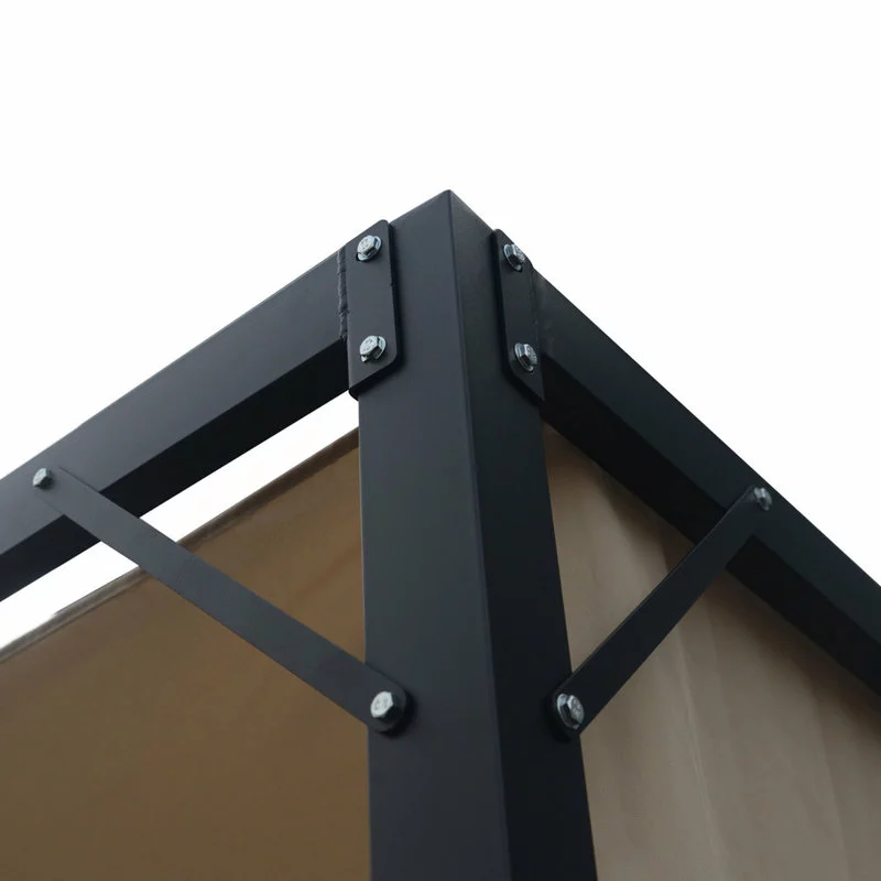 GDFStudio GDF Studio Wendy Outdoor Steel Framed 10' By 10' Gazebo, Beige 9 GDFStudio GDF Studio Wendy Outdoor Steel Framed 10' By 10' Gazebo, Beige - Image 9