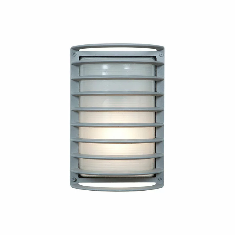 Access Lighting Bermuda LED Outdoor Bulkhead Wall Light, 11", Ribbed Frosted Glass Shade, Satin 1 Access Lighting Bermuda LED Outdoor Bulkhead Wall Light, 11", Ribbed Frosted Glass Shade, Satin