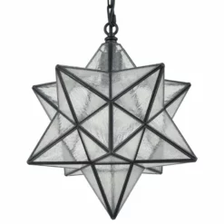 Ecopower Light LLC Moravian Star Pendant Light Star Glass Lights With Chain, Seeded Glass, 14" -Ceiling Lighting Shop 01f1fa1c0038adcd 6476 w800 h800 b1 p0