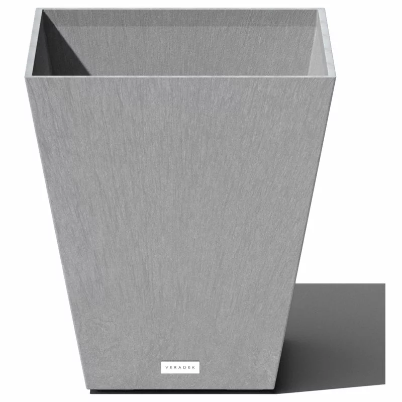 Veradek Nobleton Square Planter, Charcoal, 18" 1 Veradek Nobleton Square Planter, Charcoal, 18"