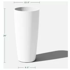 Veradek Pure Series Selena 28" Planter, White, 28 In. - Two Pack -Ceiling Lighting Shop 03113d7702a39edb 3800 w800 h800 b1 p0