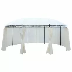 Vida XL International B.V. VidaXL Garden Gazebo Outdoor Party Tent With Roof Canopy Curtains Cream White -Ceiling Lighting Shop 03e17c190a37a726 4911 w800 h800 b1 p0
