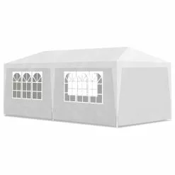 Vida XL International B.V. VidaXL Party Tent 10'x20' White Outdoor Garden Wedding Patio Gazebo Canopy