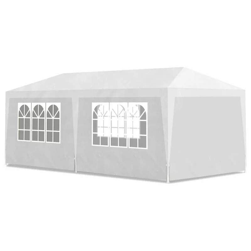 Vida XL International B.V. VidaXL Party Tent 10'x20' White Outdoor Garden Wedding Patio Gazebo Canopy 1 Vida XL International B.V. VidaXL Party Tent 10'x20' White Outdoor Garden Wedding Patio Gazebo Canopy