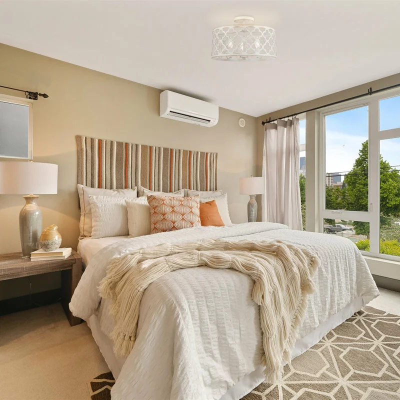 Kira Home Sutton 16" Ceiling Light, Metal Drum Shade, Antique White 3 Kira Home Sutton 16" Ceiling Light, Metal Drum Shade, Antique White - Image 3