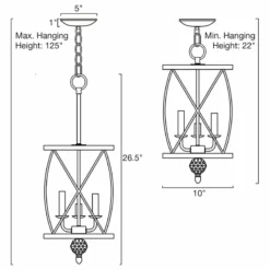 Kira Home Eleanor 26.5" Chandelier, Cylinder Foyer Pendant Light, Adjustable -Ceiling Lighting Shop 0491c1100359a59c 8431 w800 h800 b1 p0