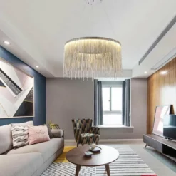 Morsale.com Cadena Stainless Steel Chain Tassel Chandelier, Diameter 24" -Ceiling Lighting Shop 04f1ca870dee8e64 3637 w800 h800 b0 p0