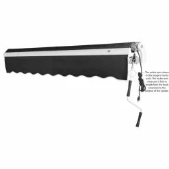 Awntech Corporation 16' Maui-Lx Right Motor With Remote Retractable Awning, Black -Ceiling Lighting Shop 0521ec6102153519 2421 w800 h800 b1 p0