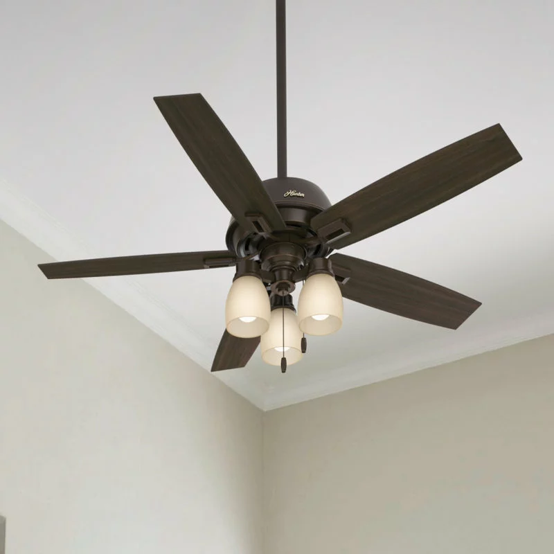 Hunter Fan Company 52" Donegan With 3 Lights Onyx Bengal Ceiling Fan With Light 4 Hunter Fan Company 52" Donegan With 3 Lights Onyx Bengal Ceiling Fan With Light - Image 4