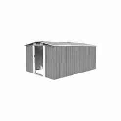 Vida XL International B.V. VidaXL Garden Shed 101.2"x154.3"x71.3" Metal Gray
