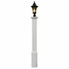 New England Arbors 12"x88" Madison Lamp Post, Lamp Not Included, White