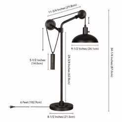 Henn&Hart 16" Blackened Bronze Metal Table Lamp -Ceiling Lighting Shop 0771ed150e15cc77 2071 w800 h800 b1 p0
