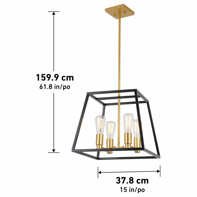 Artika Carter Square 4-light Chandelier 8 Artika Carter Square 4-light Chandelier - Image 8