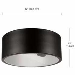 Globe Electric Teagan 1-Light Dark Bronze Outdoor Indoor Flush Mount Ceiling Light -Ceiling Lighting Shop 085154820e20f15d 0868 w800 h800 b1 p0