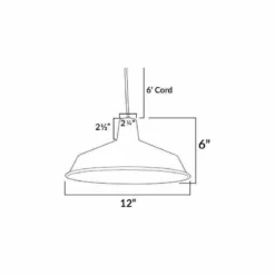 Affordable Quality Lighting 120V Commercial Grade Vintage Barn Hanging Pendant - 12" Diameter, Black -Ceiling Lighting Shop 092164cc0a3aac8f 4025 w800 h800 b1 p0