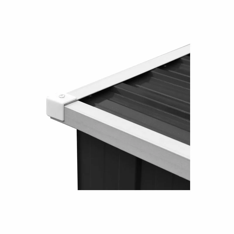 Vida XL International B.V. VidaXL Garden Log Storage Shed Galvanized Steel 129.9" Anthracite Firewood 5 Vida XL International B.V. VidaXL Garden Log Storage Shed Galvanized Steel 129.9" Anthracite Firewood - Image 5