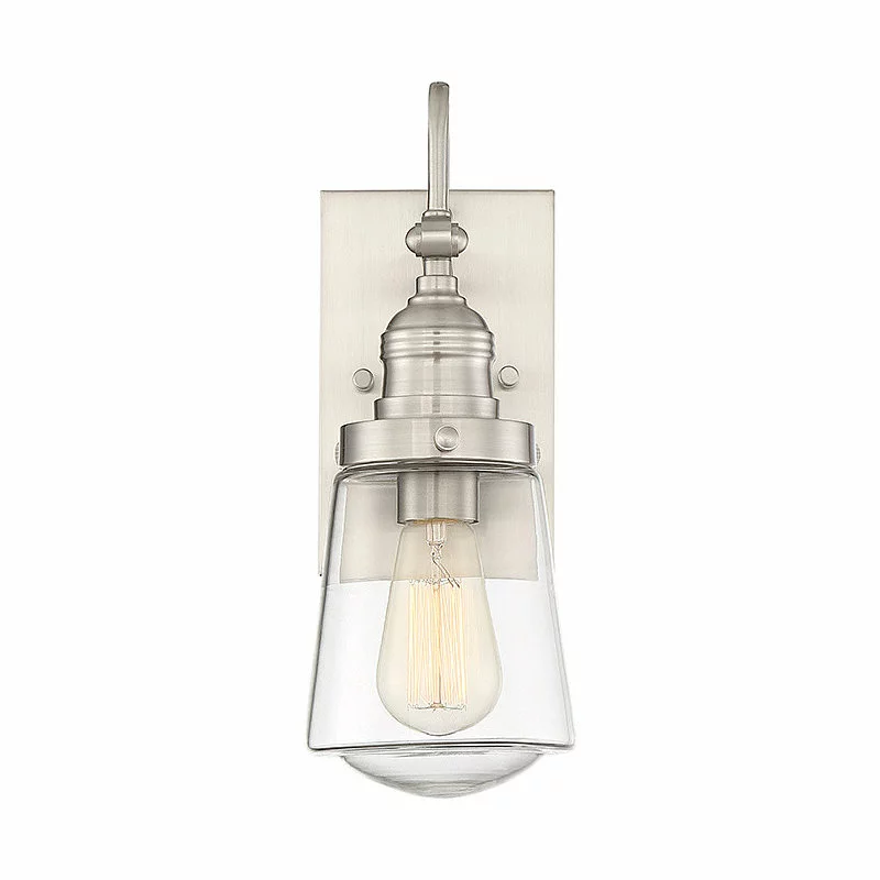 Savoy House Macauley Outdoor Wall Sconce, Satin Nickel, 20.75" 1 Savoy House Macauley Outdoor Wall Sconce, Satin Nickel, 20.75"