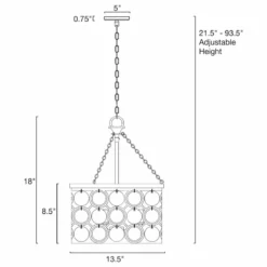 Kira Home Estelle 18" Chic Crystal Pendant Chandelier, Wavy Glass, Capiz Shell -Ceiling Lighting Shop 0b31185a03ed2aea 3396 w800 h800 b1 p0