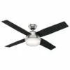Hunter Fan Company 52" Dempsey Brushed Nickel Ceiling Fan With Light/Remote