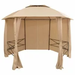 Vida XL International B.V. VidaXL Garden Marquee With Curtains 11' 9"x8' 8" Pavilion Tent Gazebo Sunshade