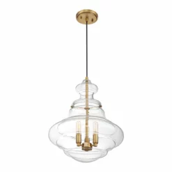 Helmsman Lighting Works 3-Light Pendant, Natural Brass -Ceiling Lighting Shop 0df10e610aa17fca 0061 w800 h800 b1 p0