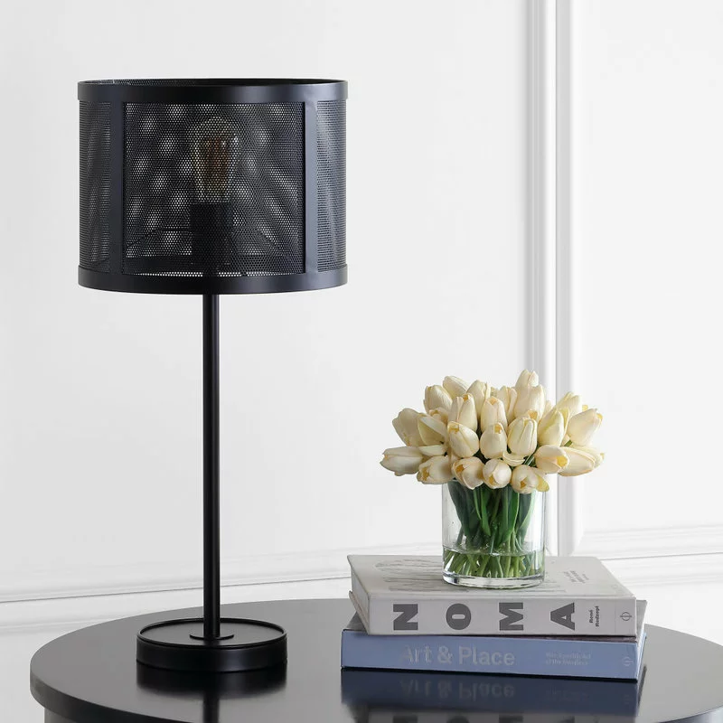 JONATHAN Y Wilcox 25" Minimalist Metal LED Table Lamp, Black 4 JONATHAN Y Wilcox 25" Minimalist Metal LED Table Lamp, Black - Image 4