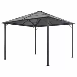 Vida XL International B.V. VidaXL Gazebo With Roof Aluminum Black Outdoor Patio Canopy Shelter Party Tent