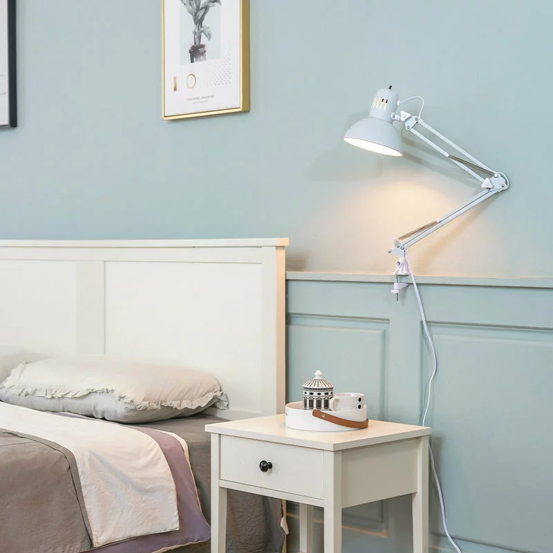 Globe Electric 28" Matte Light Blue Spring Balanced Arm Desk Lamp With Interchangeable Base 4 Globe Electric 28" Matte Light Blue Spring Balanced Arm Desk Lamp With Interchangeable Base - Image 4