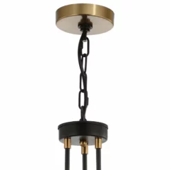 JONATHAN Y Edison Metal LED Pendant, Black, Brass Gold, Width: 20" -Ceiling Lighting Shop 0e61bdca037e2fce 9035 w800 h800 b1 p0