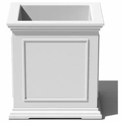 Veradek Brixton Cube Planter, 20", White
