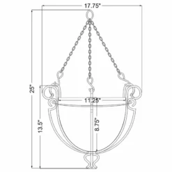 H Potter Hanging Patio Garden Flower Planter Basket, Copper Finish -Ceiling Lighting Shop 0e91a71e0a9db12e 4020 w800 h800 b1 p0