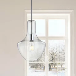 JONATHAN Y Watts 10.5" Glass, Metal LED Pendant, Chrome/Clear, Width: 10.5" 16 JONATHAN Y Watts 10.5" Glass, Metal LED Pendant, Chrome/Clear, Width: 10.5" -Ceiling Lighting Shop 0eb12caf02e031c9 1395 w800 h800 b0 p0