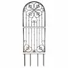 H Potter Large Garden Trellis, Wrought Iron Heavy Scroll Metal, Patio And Wall Decor