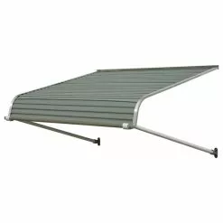 NuImage Awnings 1100 Series Aluminum Door Canopy 54"x48" Projection, Graystone