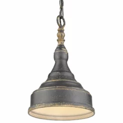 Golden Lighting Keating 1-Light Pendant, Antique Black Iron -Ceiling Lighting Shop 10219a620101d59a 0411 w800 h800 b1 p0