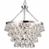 Edvivi Lighting Clarus 5-Light Chrome Four Tier Crystal Chandelier Ceiling Fixture Glam Lighting