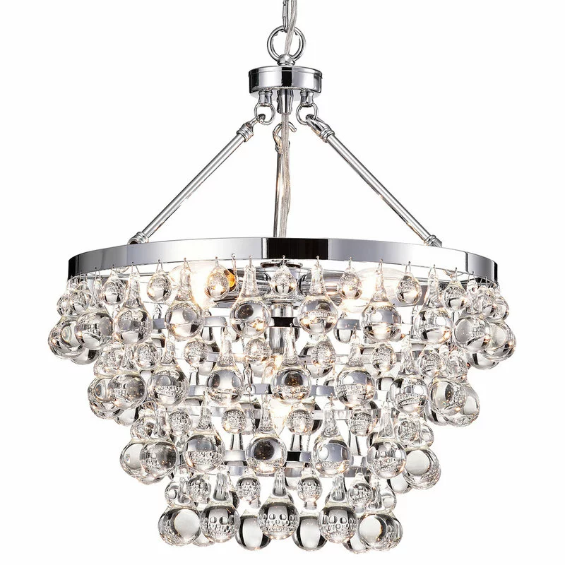 Edvivi Lighting Clarus 5-Light Chrome Four Tier Crystal Chandelier Ceiling Fixture Glam Lighting 1 Edvivi Lighting Clarus 5-Light Chrome Four Tier Crystal Chandelier Ceiling Fixture Glam Lighting