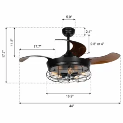 Whoselamp Industrial Ceiling Fan With Foldable Blades, 44 -Ceiling Lighting Shop 10c13d4c0d5a1cfc 4570 w800 h800 b1 p0