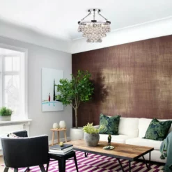 Greenville Signature Ariane 5-Light Chrome Semi Flush Mount