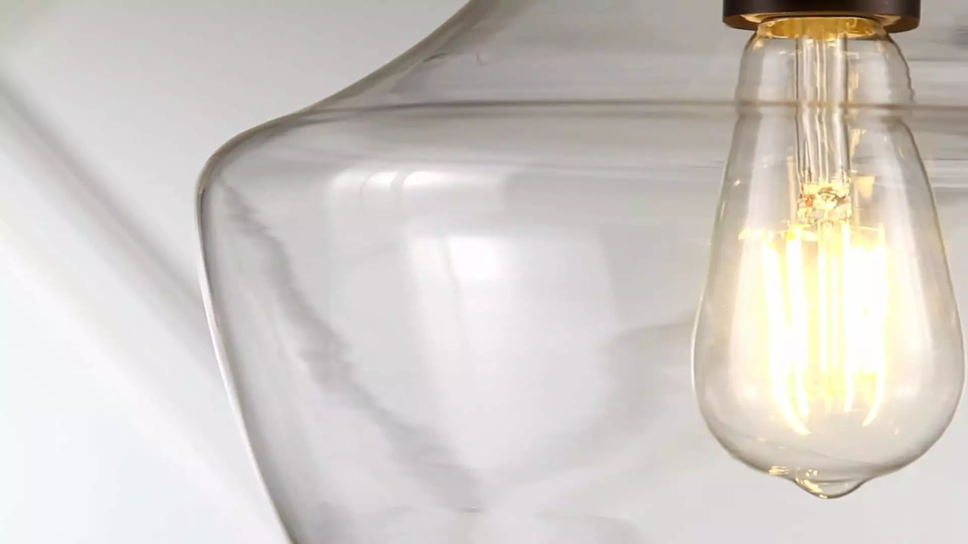 JONATHAN Y Watts 10.5" Glass, Metal LED Pendant, Oil Rubbed Bronze/Clear, Width: 10.5" 2 JONATHAN Y Watts 10.5" Glass, Metal LED Pendant, Oil Rubbed Bronze/Clear, Width: 10.5" - Image 2