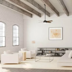 Hunter Fan Company 52" Dempsey Damp Matte Black Ceiling Fan With Light/Remote -Ceiling Lighting Shop 11a1bf9d0f8fe1e4 6953 w800 h800 b0 p0