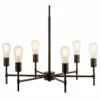 Linea Di Liara Bella Chandelier With Bulb, Bronze