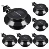 Yescom LED Solar Gutter Sensor Light Waterproof Garden Fence Stair Wall Lamps 6 Pack