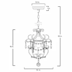 Edvivi Lighting Amorette 1-Light White Finish Mini Chandelier With Crystals Glam Lighting -Ceiling Lighting Shop 132133880d8be673 2085 w800 h800 b1 p0