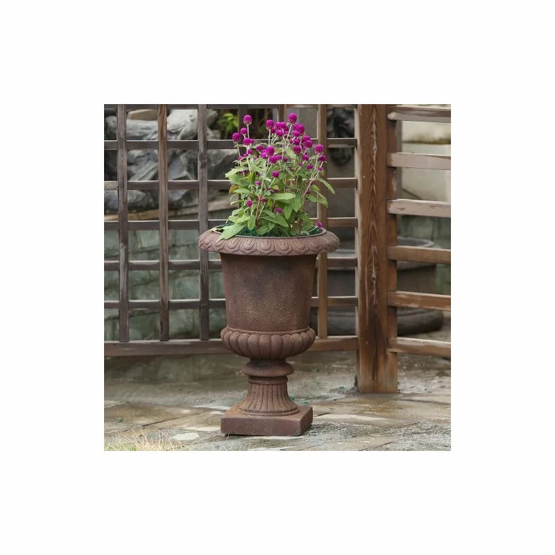 LuxenHome Classic Bronze Urn Planter 3 LuxenHome Classic Bronze Urn Planter - Image 3