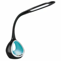 OttLite Technologies OttLite LED Desk Lamp With Color Changing Tunnel And USB, Black